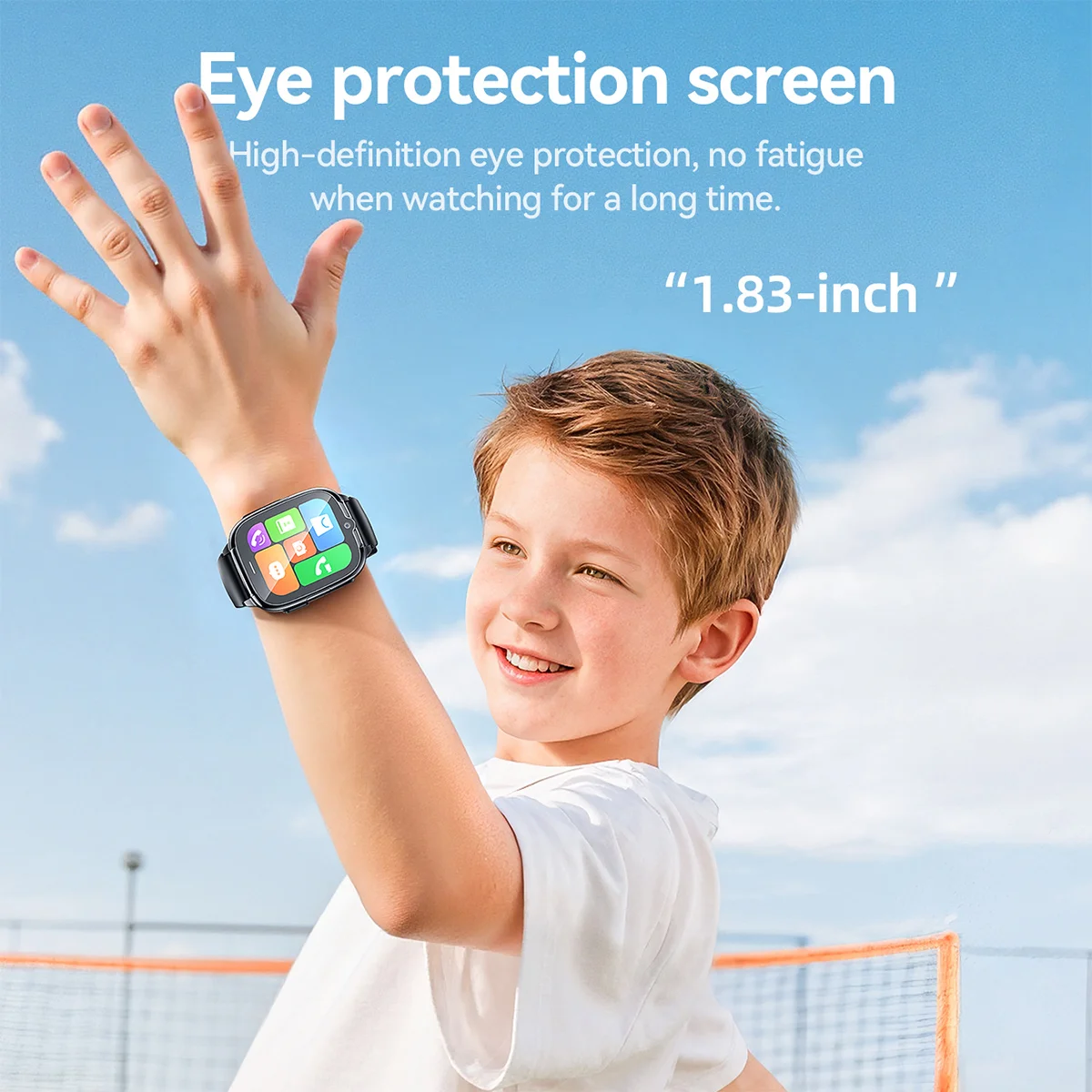 HOCO Y106 1.83ich LCD Touch Screen Children Smart Watch For Girl/Boy 4G SIM Card LBS Location Tracker 8W Camera Phone Call Watch view 3