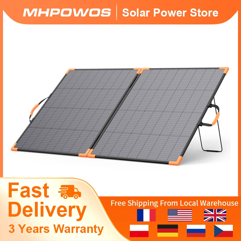 MHPOWOS 200W Tragbares Solarpanel IP68 Wasserdicht 20V Bifaziales …