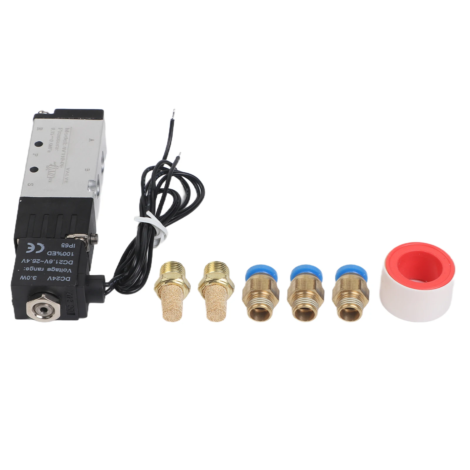 For Pneumatic Valves Integrated Filtration 2 Position 5 Pass Aluminum Alloy Solenoid Design Aluminum Alloy Body