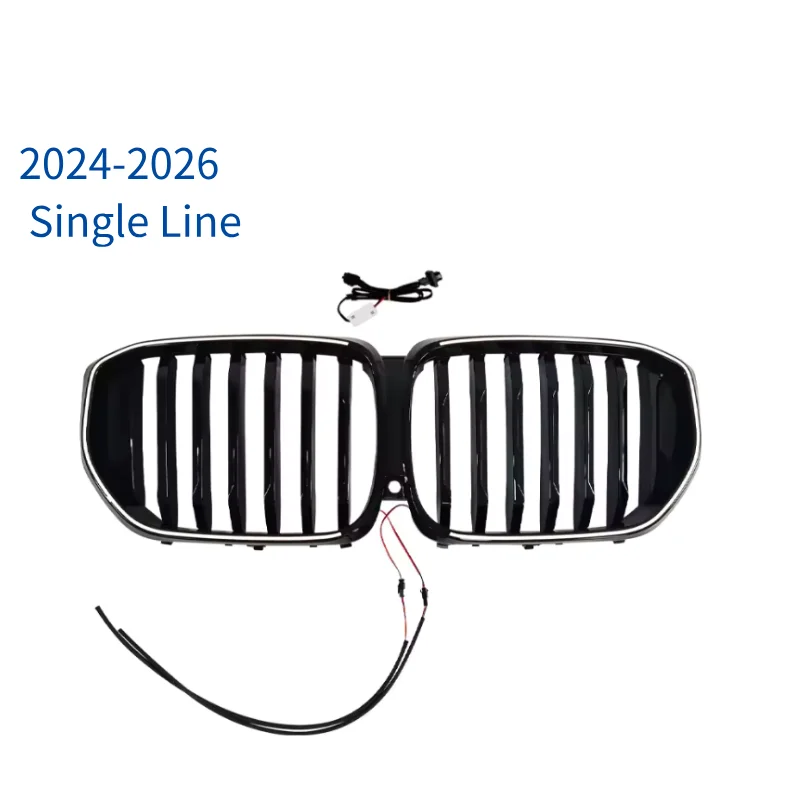 LED Verlichte Front Nierengrille voor BMW X5 G05 LCI 2018-2026 Dubbele Enkelvoudige Lijn 1 Lamellen Auto Styling Grille Vervanging ABS