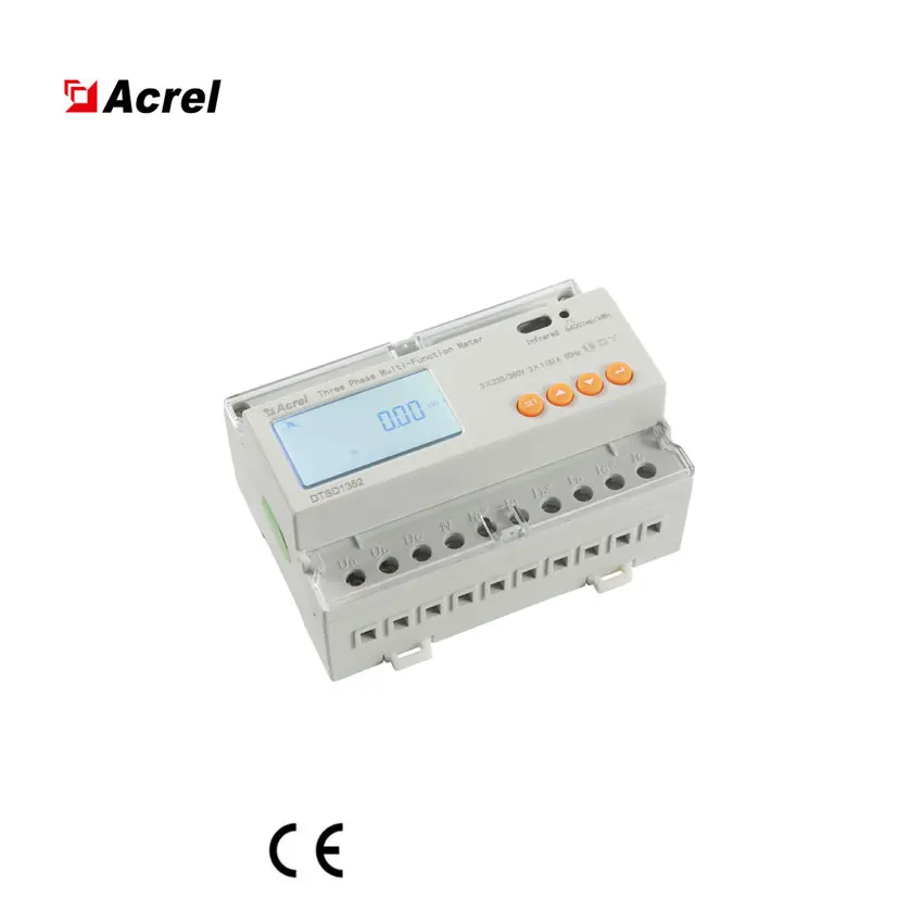 DTSD1352-C Rs485 عداد الطاقة مع برنامج الكمبيوتر 3 المرحلة 80a Din Rail KWH مقياس الطاقة