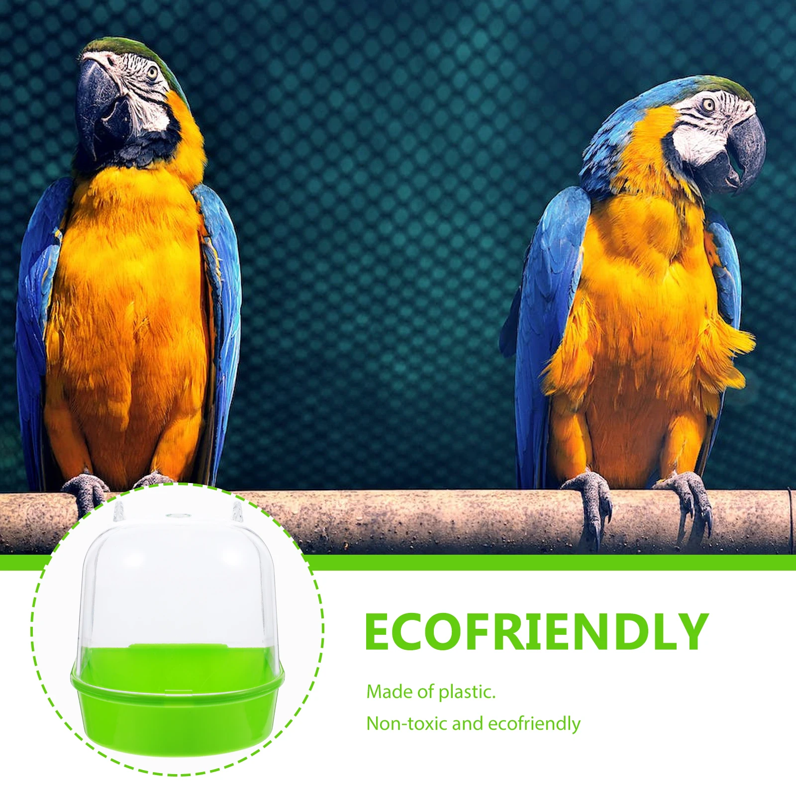

1 Pcs Parrot Bath Caged Bird Bath Non-Toxic Eco-Friendly Covered Bird Bath For Small Birds Budgies Canary