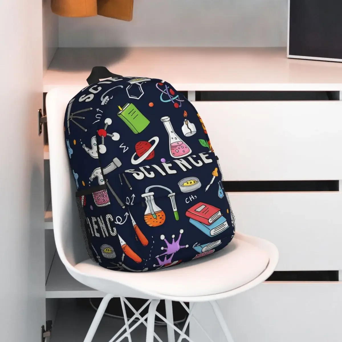 Mochilas de ciencia increíbles para adolescentes, mochila escolar de dibujos animados para estudiantes, mochila de viaje, bolso de hombro de gran capacidad