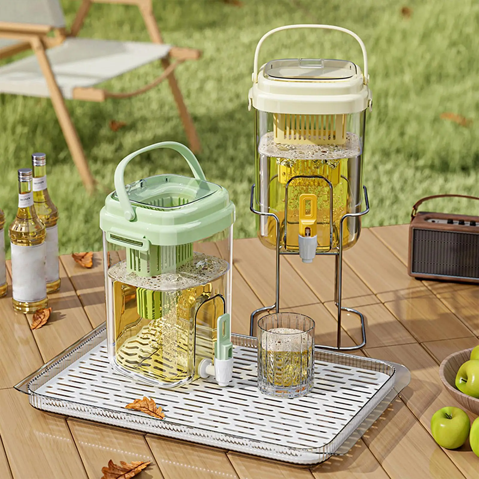 

Refrigerator Beverage Dispenser Spigot Equipped Large Capacity Beverage Barrel for Kitchen Fruit Tea Home Iced Juice Lemonade