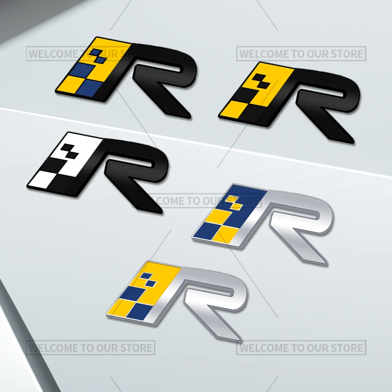 3D Car Styling R Design Sweden Flag Prancing Deer Emblem Badge Metal Steering Wheel Stickers Interior Decals For XC40 EX30 XC60 view 2