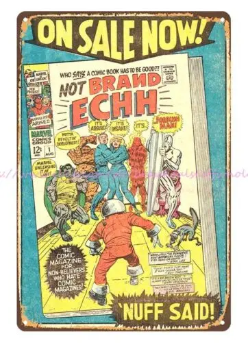 1967 comic book ad Not Brand Echh metal tin sign order plaques online