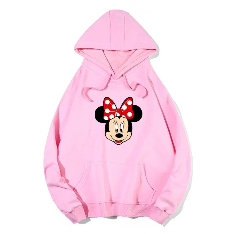 2024 Couples Disney Mickey Minnie Hoodies Spring Autumn Long Sleeve hooded Sweater Loose casual coat women men Sweatshirts kids