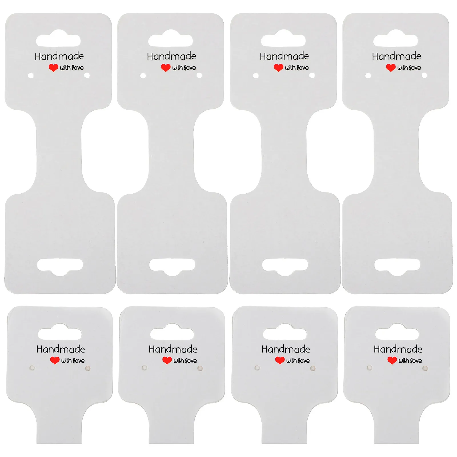 

100Pcs Kraft Paper Jewelry Display Cards Necklace Folding Cards Bracelet Holder Cardboard Tags for Small Business Jewelry