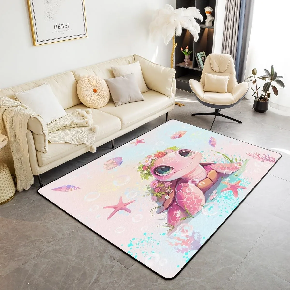 Coral Reef Carpet Luxury Living Room Bedroom Rug Sea Animal Floor Mat Ocean World Tropical Fish Dolphin Pattern Home Doormat