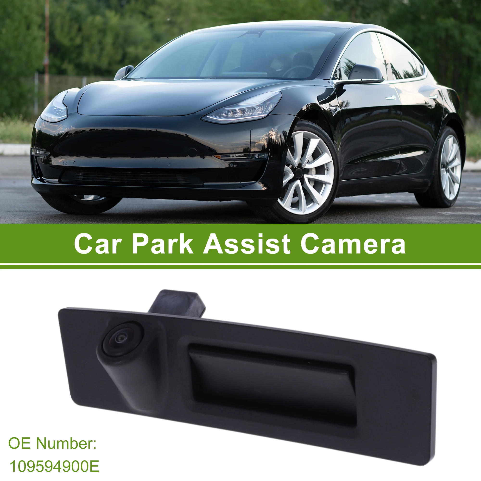 

UXCELL Автомобильная камера заднего вида, резервная камера заднего вида с ручкой задней двери для Tesla Model 3 2017-2021 No 109594900E, 1 шт.