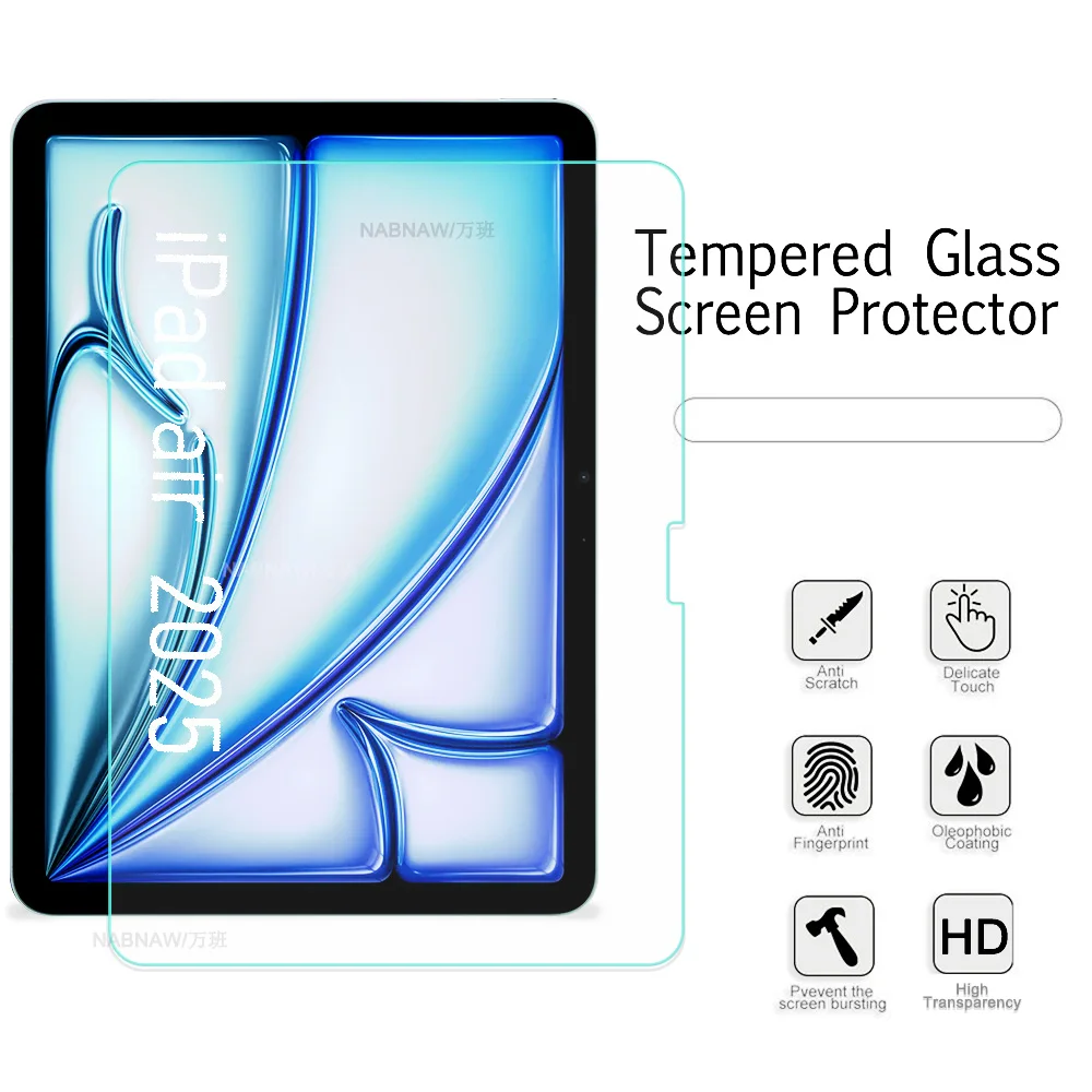 2 Pieces Full HD Tempered Glass Screen Protector For iPad air 2025 iPad Air 11 13 inch 9H Hardnes Film Bubble Free Scratch Proof