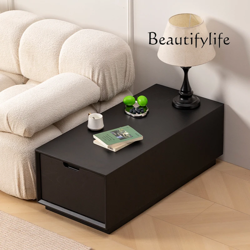 

Luxury Decor Coffee Table Aesthetic Black Storage Modern Space Saving Side Table Living Room Mesa De Centro Sala Furniture