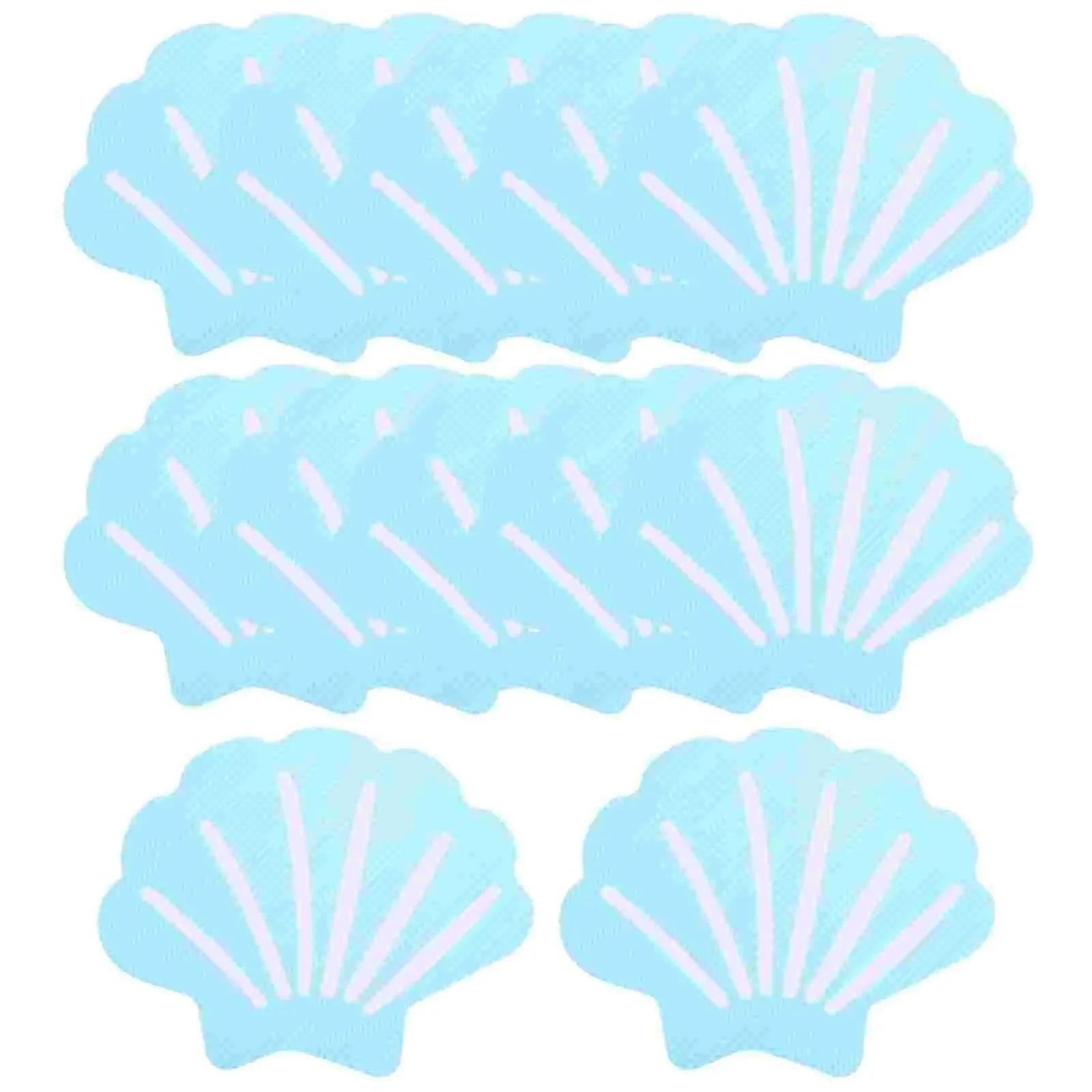 20pcs/1set Anti slip silicone bathtub sticker, shell bathroom sticker, shell shaped anti slip sticker bath mat