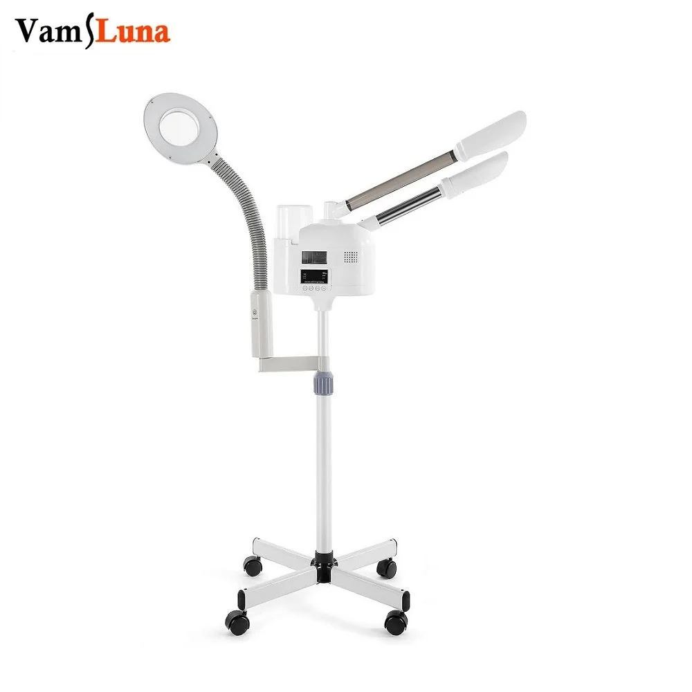 Professional 3 in 1 Ozone Facial Steamer With 5X Magnifying Lamp Upgrade PTC Heating Touch-screen Vaporizer For Beauty Salon