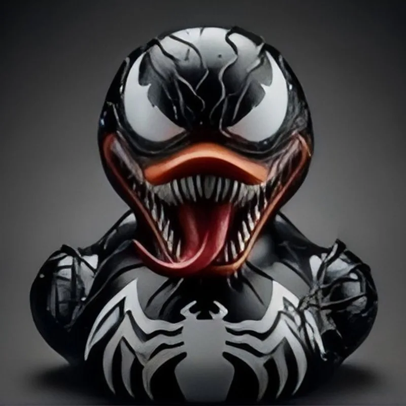 Fantastical and Creative Alien Series Duck Evil Funny Whimsical Alien Series Duck Party Desktop Decoration Resin Ornament Crafts