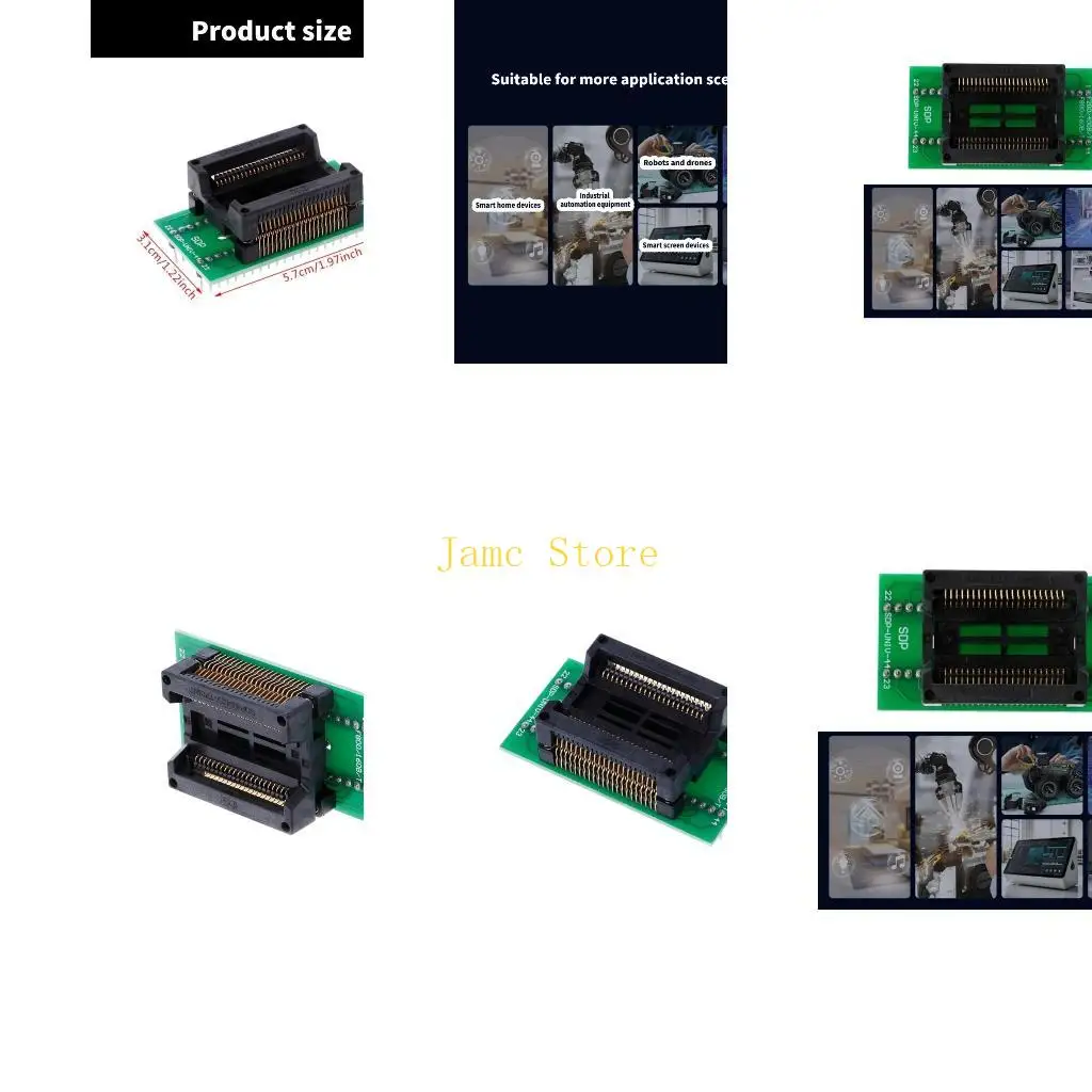 

LX0B Effficient PSOP44 to DIP44 IC Test Socket Adapter for T56 Programmer and most 48PIN Programmers Precise