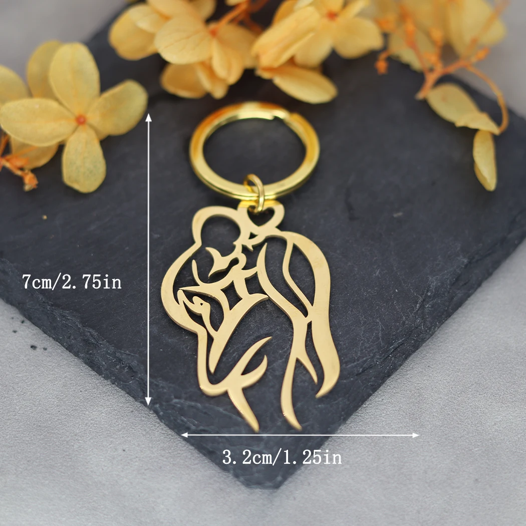 Mother and Baby Key Chain Key Ring Mom and Baby Silhouette Pendant Mother Baby Jewelry Mom Gift Perfect Gift for Mom