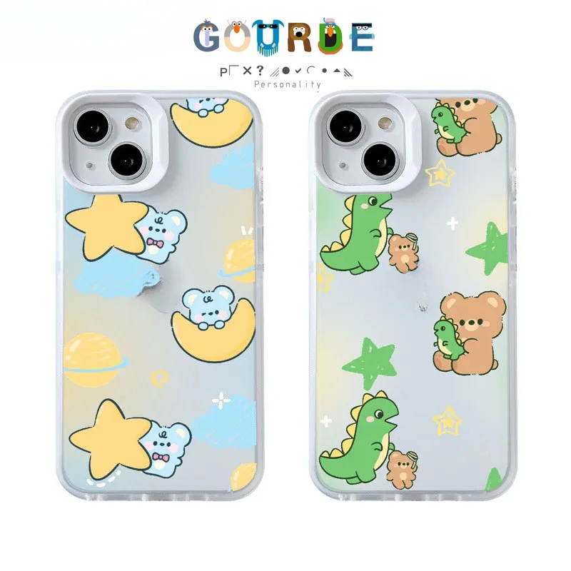 

Gourde Funny Cute Casing Moon Bear Pattern Phone Case for Iphone 15 14 12 13 11 Pro Max IP 7 8 Plus Iphon X XS XR Xs Max