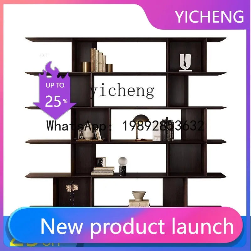 

Q6 business office bookcase special-shaped lattice cabinet minimalist bookshelf floor-to-wall storage display cabinet