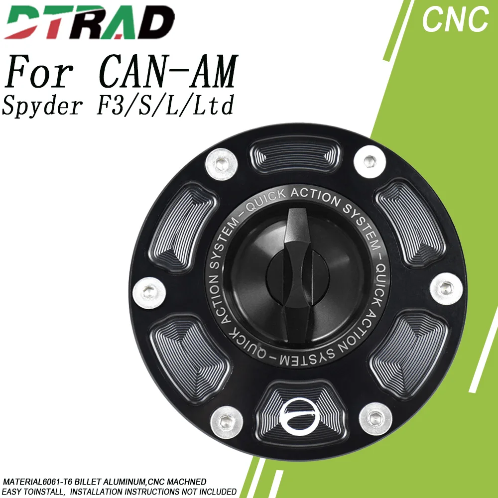 New 3-Wheel Motorcycle Quick Release Fuel Tank Cap For CAN-AM Spyder F3/F3 S/F3 L/F3 Ltd 2015-2025 Keyless Airbox Gas Oil Cover