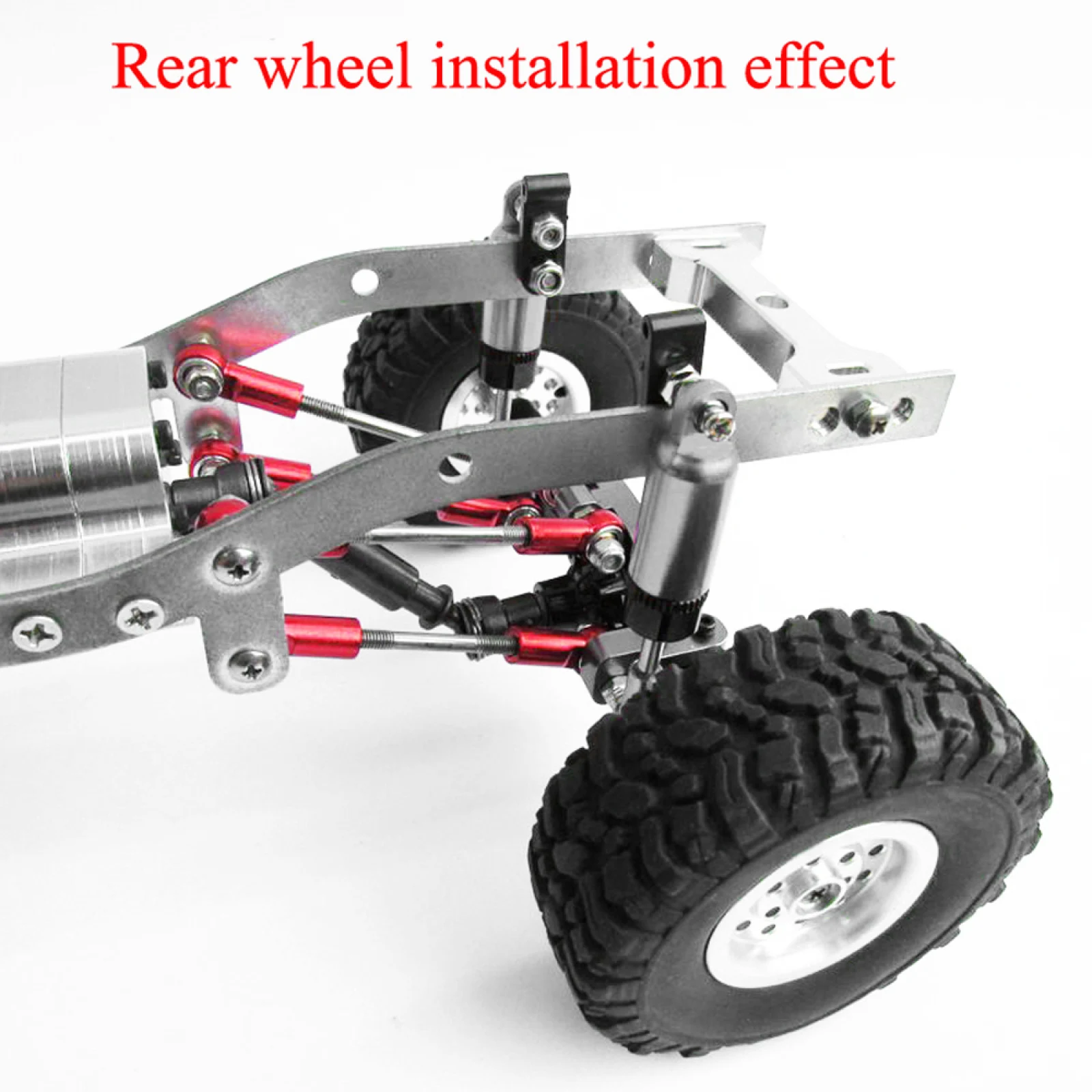 4 * سبيكة كاملة 61 مللي متر/2.4 "ممتص الصدمات ث/المسمار لـ Henglong WPL C14 C14K C24 C24K 1/16 RC قطع غيار السيارات نصف شاحنة المعدلة #3