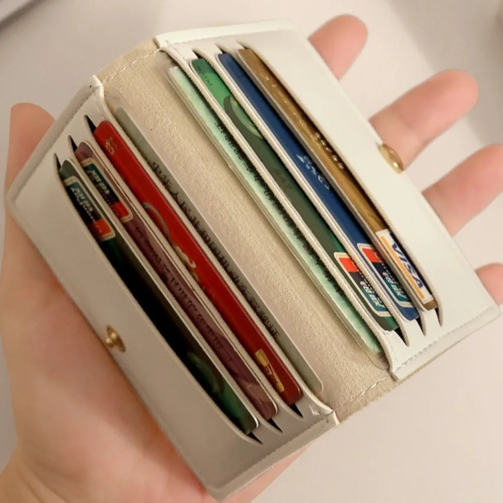 Creative PU Leather Mini Wallets RFID Blocking ID Card Holder Laminated Concealed Pull-out Business Card Case