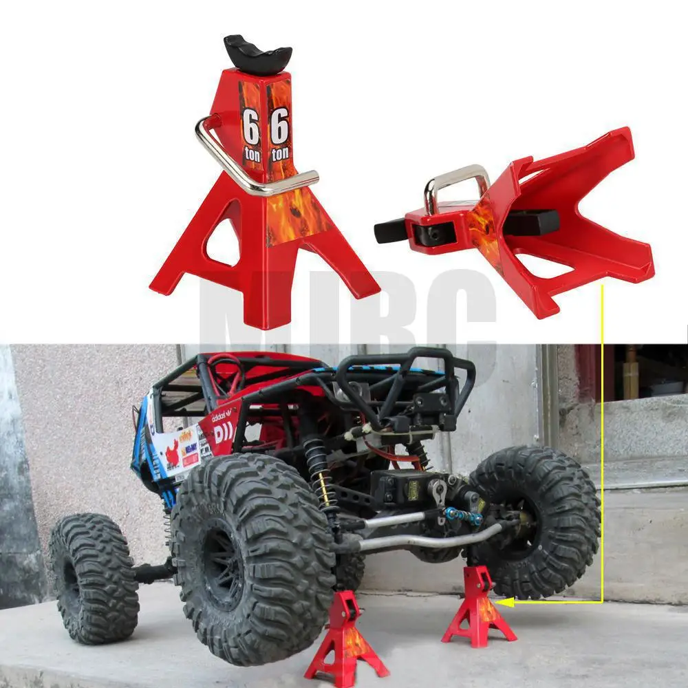 2 pz/set Rc Auto Jack In Metallo Stand Strumento di Riparazione Per 1/10 Rc Arrampicata Auto Crawler Diecast Veicoli Modello Parti di Accessori Giocattolo