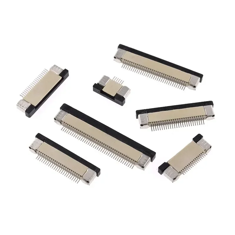 10pcs FPC Connector 0.5mm/1.0mm Pitch Drawer type Upper/ Bottom contact Type Socket FFC Flat Cable Socket 4P 5P 6P 8P 10P-60Pin