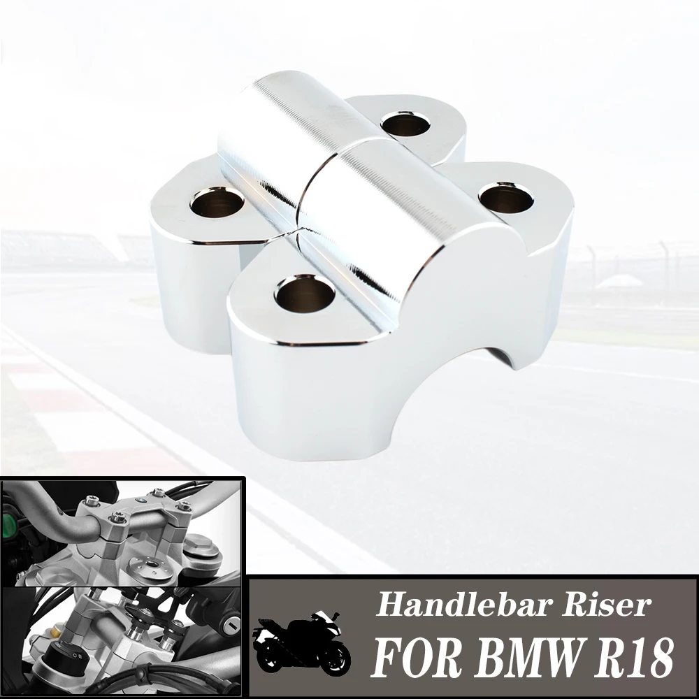 FOR BMW R18 2020-2022 Handlebar Heightening Riser Motorcycle Rises 20MM Backward 15MM CNC Aluminum Plated NEW R18 image 2