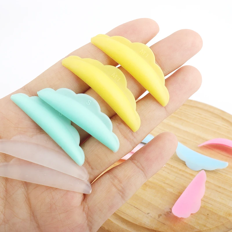 5 paia Kit per sollevamento ciglia Ciglia in silicone Perm Pad Estensione ciglia Ascensore Shield Aste 3D Ciglia Bigodino Applicatore Strumenti di trucco