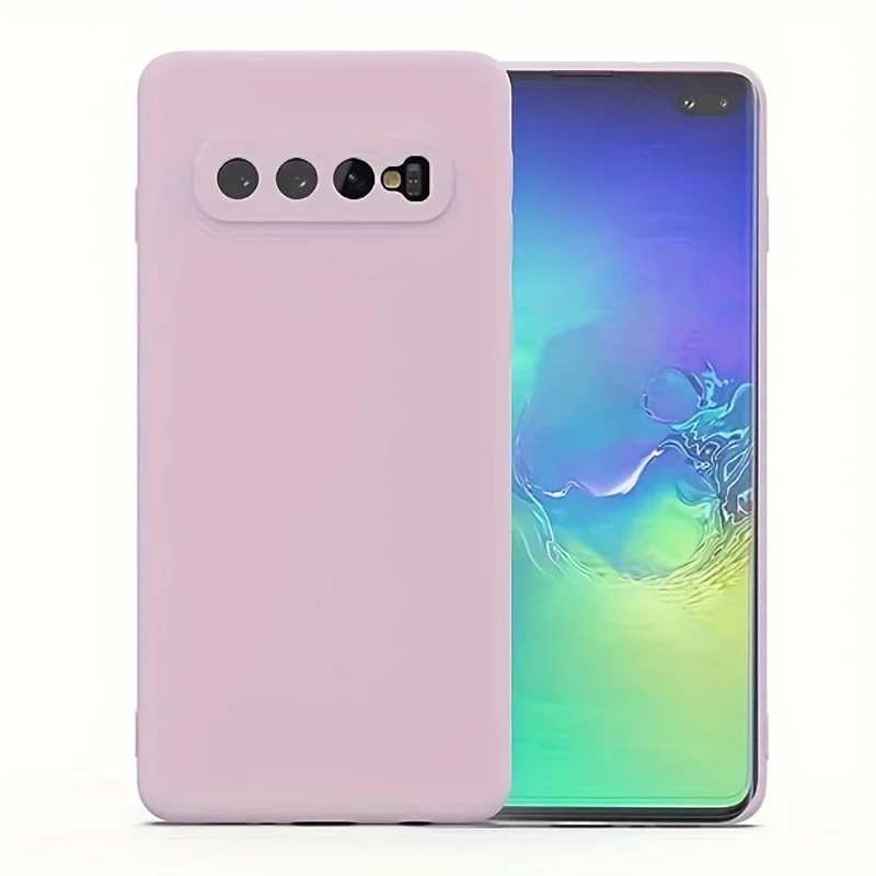 Edle Mode Einfarbig Stoßfest Schützende Flüssigkeit Silikon Telefon Fall Für Samsung Galaxy S10 Plus 4G/S10 4G/S10e 4G – Detail 6