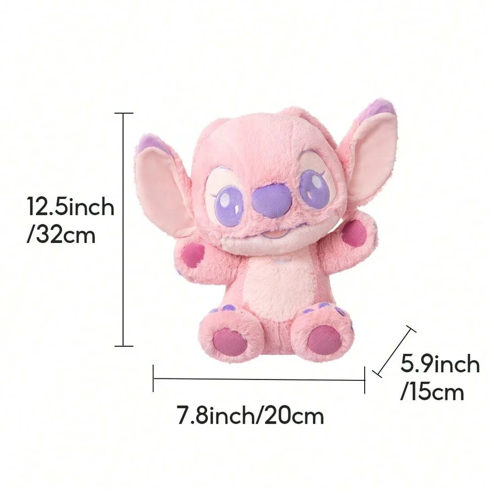 MINISO Disney Stitch&Angel Dolls Cute Cartoon Plush Pillow Children's Sleep Companion Bedroom Decoration Plush Children's Toys
