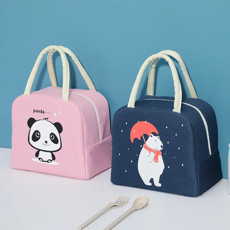 

Cute 3D Cartoon Insulated Lunch Bag - Portable Handheld Tote for Kids & Office Workers
