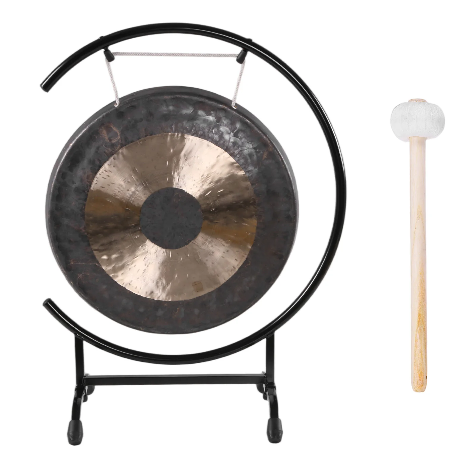 

18-дюймовый гонг Chao Gong на C-стойке для пляжных мероприятий, ударный инструмент с молоточком для терапии, йоги и длительного звучания