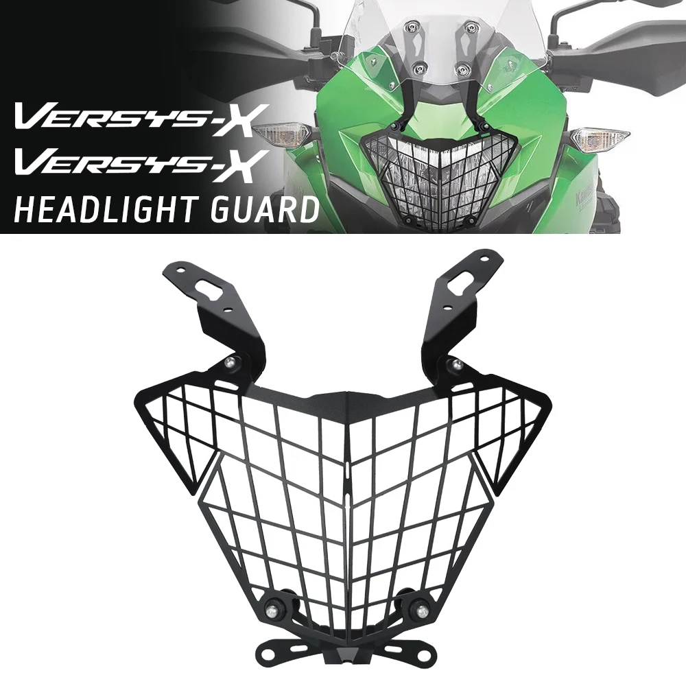 

2017-2025 Headlight Head Light Guard Protector Grille Cover For Kawasaki Versys X300 X250 ABS VERSYS300 VERSYS250 VERSYS 300 250