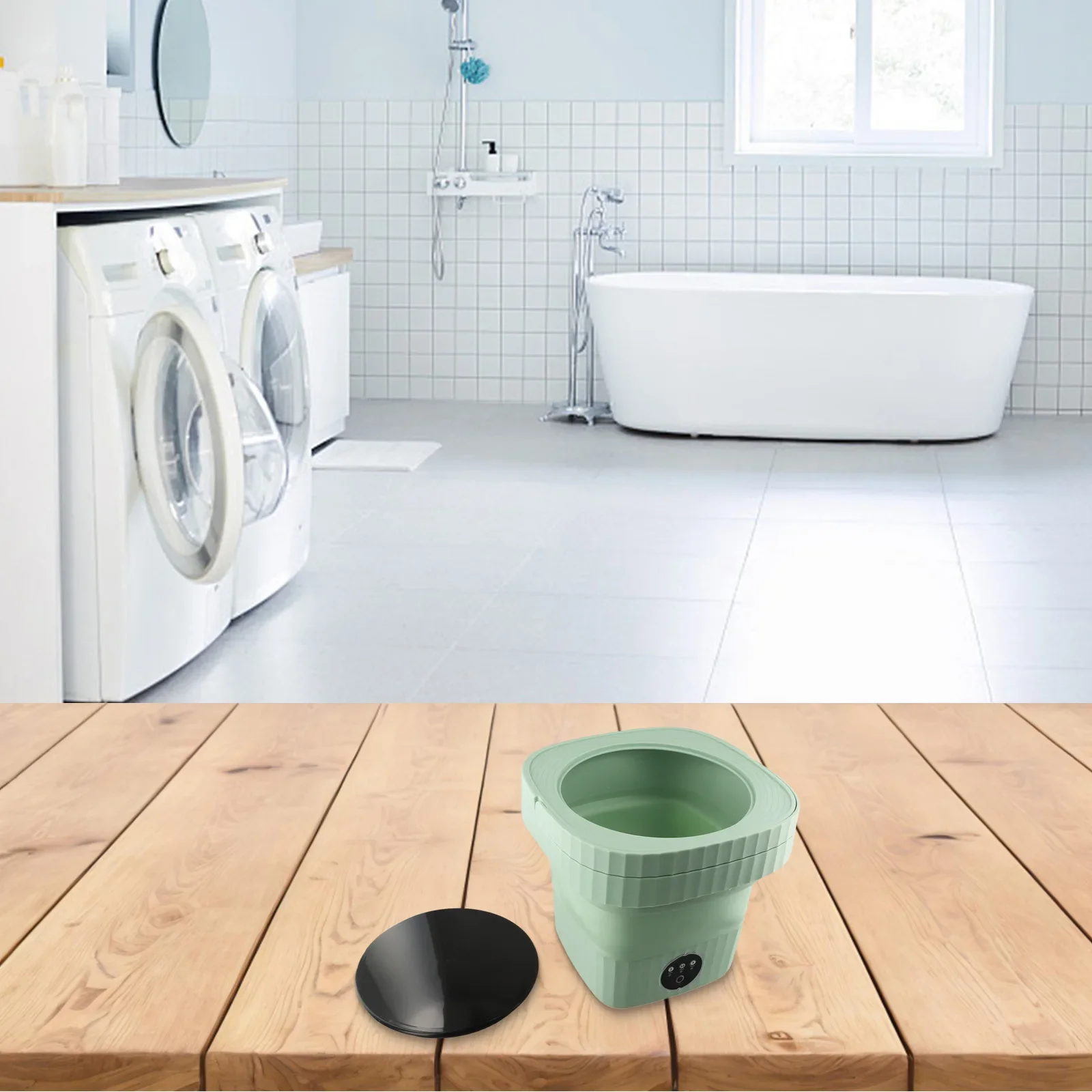 

Компактная портативная стиральная машина объемом 6 л. Удобная мини-стиральная машина, предназначенная для легкой транспортировки и быстрой стиральных решений.