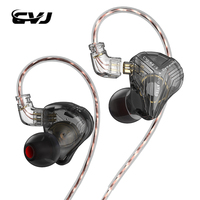 CVJ KE-S Earphones Dual Magnetic Dynamic Driver Headphones 360° Surround Sound Filed Headsets  In Ear Earbuds With Hifi Cable