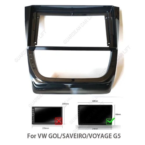 Imagen 2 del producto Fascias de Radio de coche de 9 pulgadas para VW GOL/SAVEIRO/VOYAGE G5 08-12, reproductor de marco estéreo Android, Panel de unidad principal de 2 Din, embellecedor de tablero