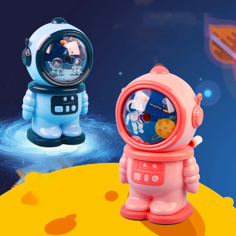 Creative Astronaut Pencil Sharpener Cartoon Cute Pencil Sharpener Hand-cranked Automatically Pencil Sharpener