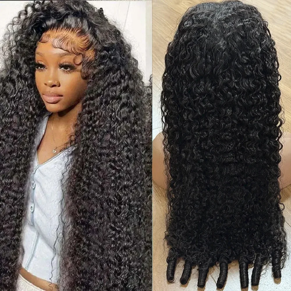 

Готовые к ношению бесклеевые бирманские вьющиеся волнистые парики из натуральных волос 200 Плотность Обновление 7x6 HD Парики с кружевной застежкой для женщин 44 46 Длинные дюймы