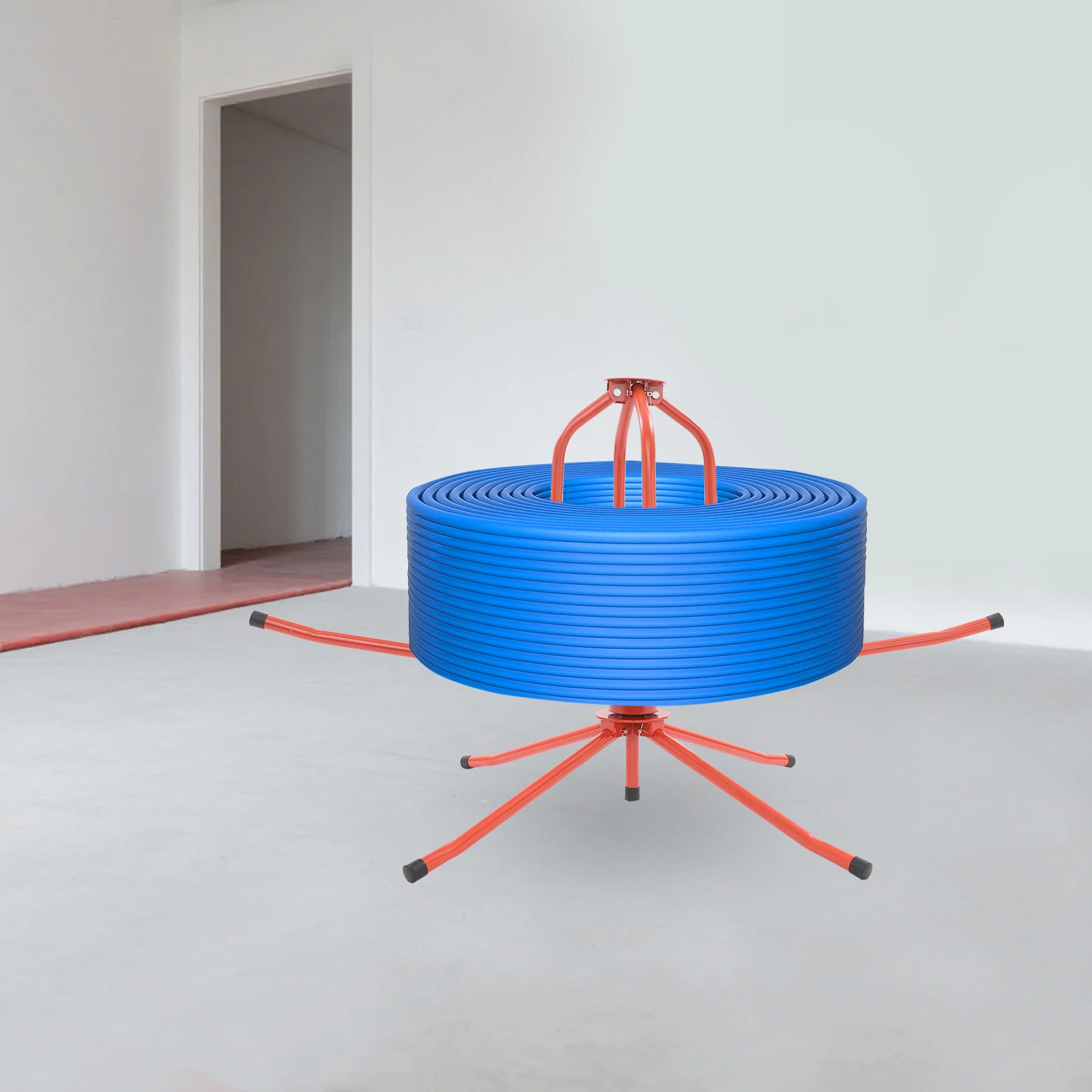 Enrouleur de bobine de tuyau de chauffage par le sol de 330lb, roulement de tuyau de support de tuyau de chauffage au sol pliable de 8 à 32MM de diamètre épaissi