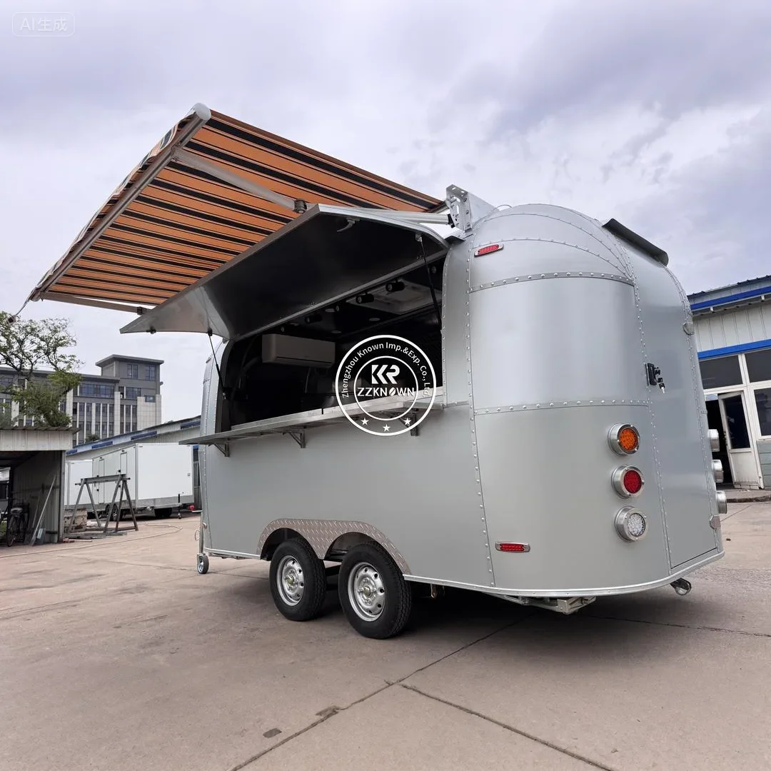 شارع صغير متنقل عربة الوجبات السريعة وجبة خفيفة الآيس كريم مقطورة مجهزة بالكامل شاحنة طعام بيع مقطورة لمطاعم المخابز