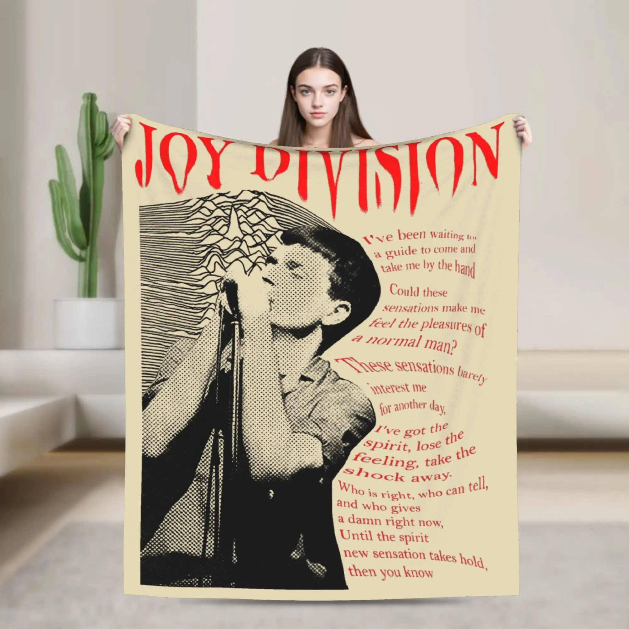 

The Vocalist of Gothic Rock Joy Division Blankets Flannel Printed Multifunction Throw Blanket for Sofa Office Rug Piece