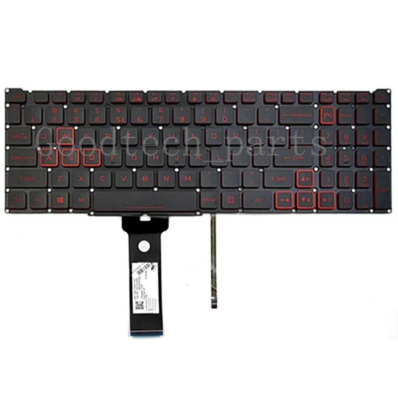 Imagem -02 - Teclado Retroiluminado para Acer Nitro An51554 43 44 An515-55 An517-51 52 An715 511 Novo