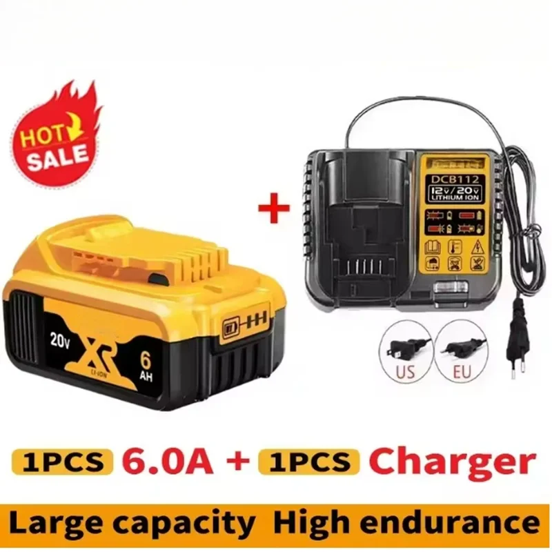 

18V 20V 4AH 5AH 6AH 7AH DCF850 DCB200 DCB184 Lithium Battery Pack Compatible for All dewalt Series 18V/20V Wireless Power Tool