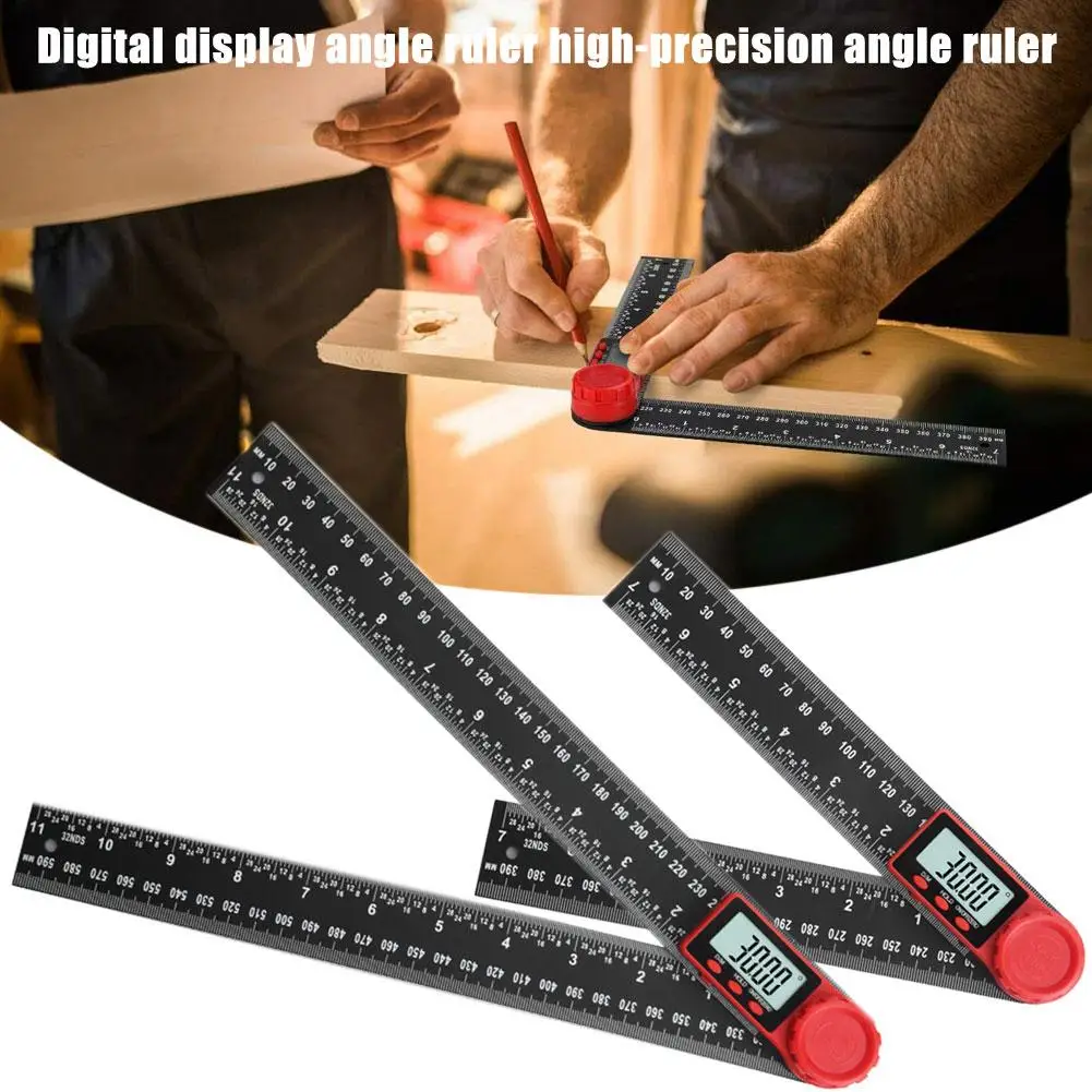 2-in-1 Digital Angle Meter Inclinometer Digital Angle Ruler Electronic Goniometer Protractor Angle Finder Measuring Tool