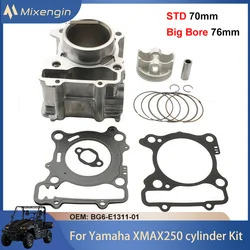 STD 70mm Big Bore 76mm Motorcycle Engine Parts cylinder piston gasket kit For Yamaha Xmax250 X-max250 BG6-E1311-01 2005-2011