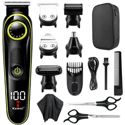 Kemei 696 Electric Hair Clipper Multifunctional Trimmer For Men Electric Shaver For Men's Razor Nose 5 In 1 Professional Trimmer