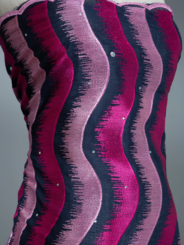 SJD الدانتيل السويسري Volie أقمشة الدانتيل بالحجارة 2023 الفاخرة الأفريقي نسيج القطن الدانتيل للخياطة نيجيريا النساء فساتين الحفلات A3298 #5