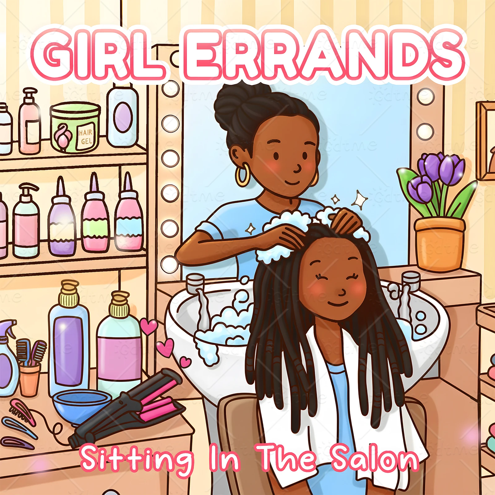 GIRL ERRANDS Sitting In The Salon Libro para colorear audaz y fácil para adultos Lindo libro de dibujo Regalo perfecto para fiesta y cumpleaños